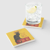 Theophile Steinlen - Le Chat Noir Stenen Onderzetter (Zijkant)