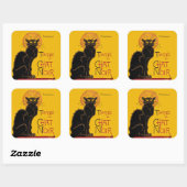 Theophile Steinlen - Le Chat Noir  Vierkante Sticker (Vel)