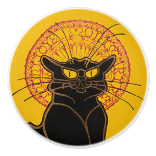 Theophile Steinlen - Le Chat Noir Vintage Keramische Knop