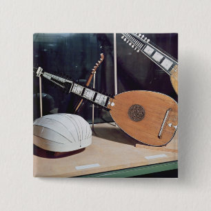 Theorbo, 1637 vierkante button 5,1 cm