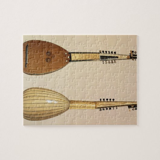Theorbo, gemaakt door Giovanni Krebar, Padua, 1629 Legpuzzel (Horizontaal)