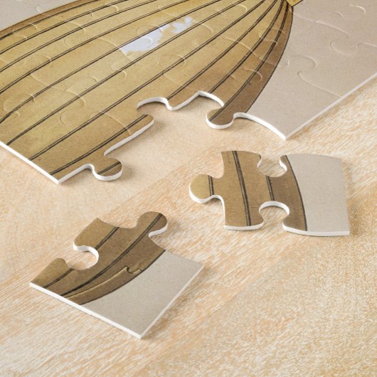 Theorbo, gemaakt door Giovanni Krebar, Padua, 1629 Legpuzzel (Zijkant)