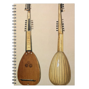 Theorbo, gemaakt door Giovanni Krebar, Padua, 1629 Notitieboek