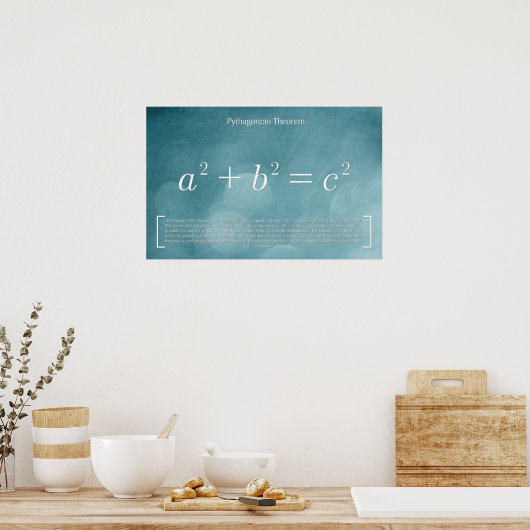 Théorème de Pythagore - Poster Math (Cuisine)