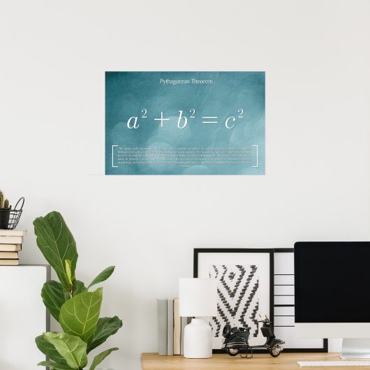 Théorème de Pythagore - Poster Math (Bureau à domicile)