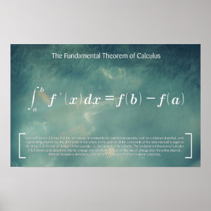 Théorème fondamental du calcul - Poster des mathém