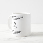 theoretisch experiment met Humor voor psychologen Koffiemok (Voorkant links)