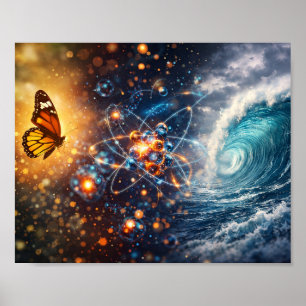 Théorie du Chaos Effet Papillon Affiche Abstraite