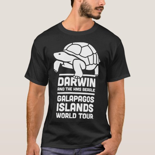 Theorie van het evolutie-atheïsme Charles Darwin T-shirt (Voorkant)