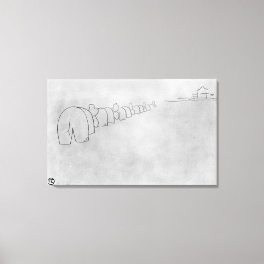 Theory van Elephants, 1896 Canvas Afdruk (Voorkant)