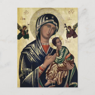 Theotokos en Baby Jesus Orthodox Christelijk Icoon Briefkaart