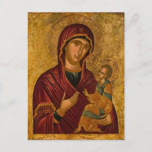 Theotokos en het Christuskind Orthodox Christelijk Briefkaart