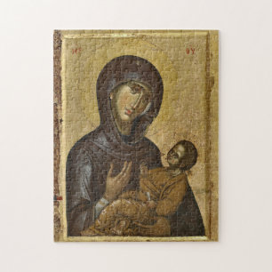 Theotokos en het Christuskind Orthodox Christelijk Legpuzzel