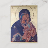 Theotokos et la carte de prière de la grossesse du (Dos)