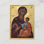 Theotokos et la carte de prière de la grossesse en (Dos)