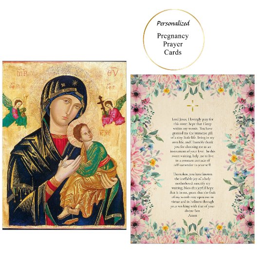 Theotokos et la carte de prière de la grossesse en