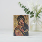 Theotokos et la carte de prière funéraire du Chris (Debout devant)