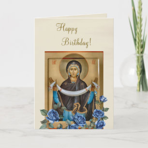 Theotokos Heilige Bescherming Icoon Verjaardag     Kaart
