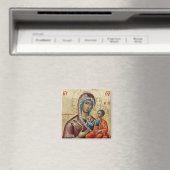 Theotokos (Maagd Maria) en Christus Kind Icoon Magneet (Insitu (Vaatwasser))