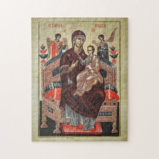 Theotokos met het Christuskind en het Engelenicoon Legpuzzel (Verticaal)