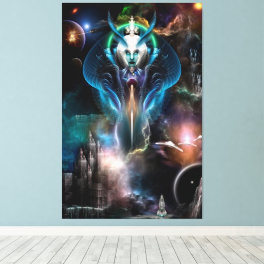 Thera Queen of the Galaxy Canvas Print (Insitu (Houten vloer))
