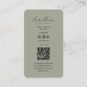 Therapeut Fysiotherapeut Massage Sage Groen Visitekaartje (Achterkant)