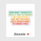 Therapeut gloeilamp grap sticker (Vel)