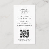 Therapeut Life Coach Moderne Waterverf QR Code Visitekaartje (Achterkant)