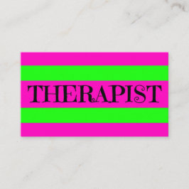 Therapeut Neon Green en Hot Pink Visitekaartje