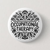 Therapeut op het werk ronde button 5,7 cm (Voorkant)