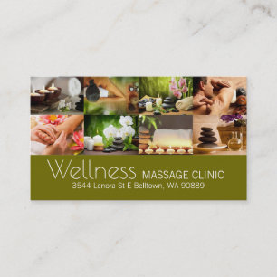 Thérapeute de massage, Clinique, Carte de visite