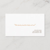 Thérapeute de massage, Clinique, Carte de visite d (Dos)