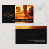 Thérapeute de massage, Clinique, Carte de visite d (Devant / Derrière)