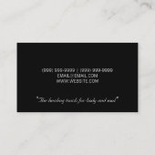 Thérapeute de massage, Clinique, Carte de visite d (Dos)