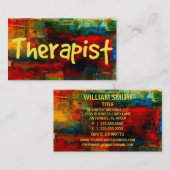 Thérapeute en Carte de visite de peinture (Devant / Derrière)