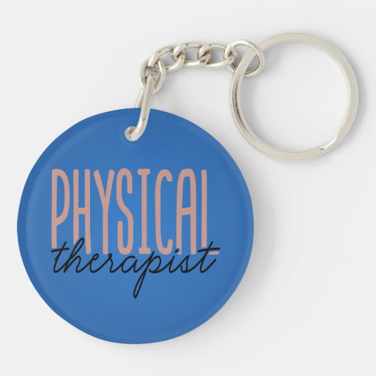 Thérapeute Physique Acrylique, Porte-Clés Double F (Dos)