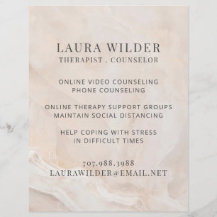 Therapeutisch counselor online of via telefoon fly flyer
