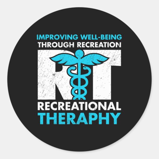 Therapeutische Recreatie Recreationele Therapie Ma Ronde Sticker (Voorkant)