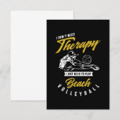 Therapie - Beach Volleyball RSVP Kaartje (Voorkant / Achterkant)