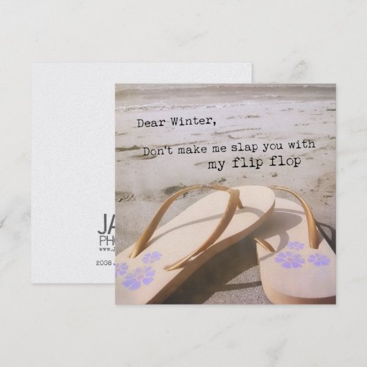 THÉRAPIE DE PLAGE 5,25 x 5,25 carte (Devant / Derrière)