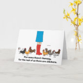 Thérapie de poulet - carte de voeux (Fleur jaune)