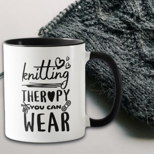 Thérapie de tricotage que vous pouvez porter Mug d