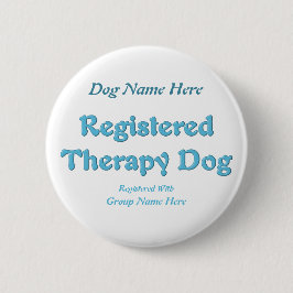 Therapie Dog ID Ronde Button 5,7 Cm