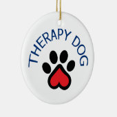 Therapie Dog Keramisch Ornament (Rechts)
