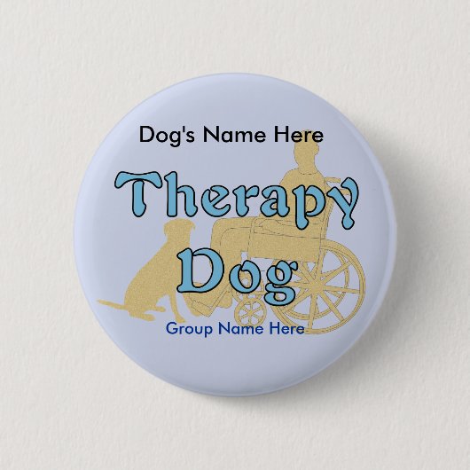 Therapie Dog Ronde Button 5,7 Cm (Voorkant)