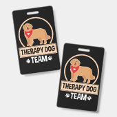 Therapie Dog Team Badge (Voor- en achterkant)