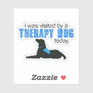 Therapie Dog Visit Silhouette Sticker