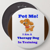 Therapie hond in training Button (Voorkant /achterkant)