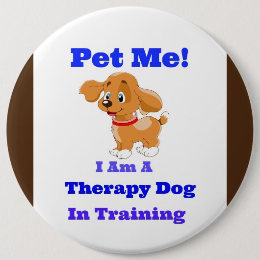 Therapie hond in training Button (Voorkant)