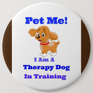 Therapie hond in training Button
